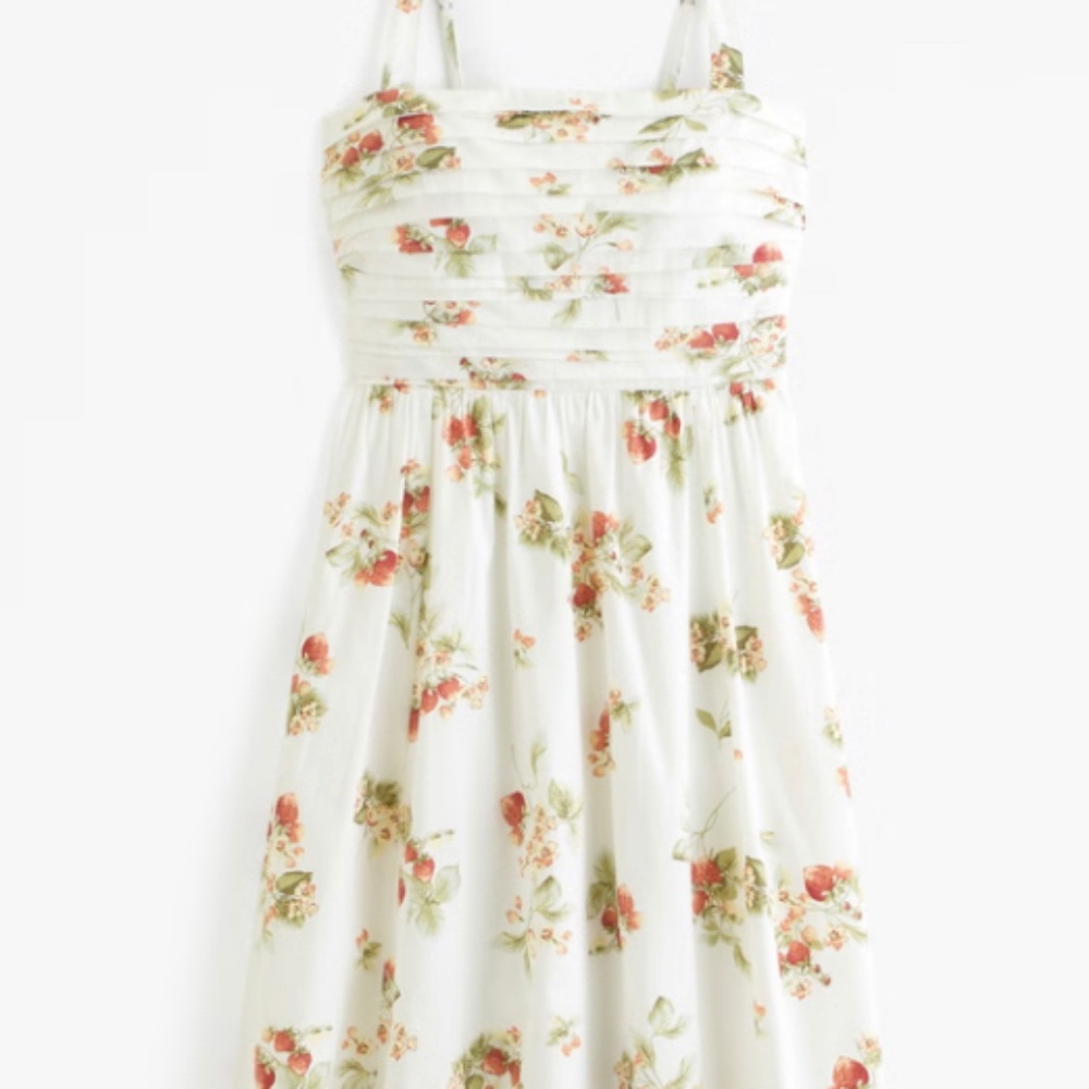 Abercrombie and Fitch Emerson Strawberry midi dress